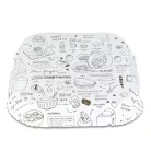 Air fryer sütőpapír - olaj nélküli sütőhöz - mintás, négyzet - 23 cm - 50 db / csomag