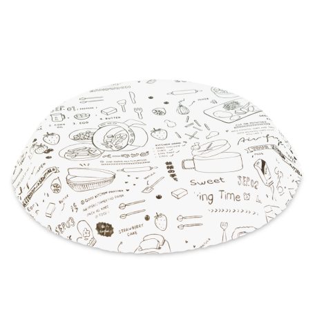 Air fryer sütőpapír - olaj nélküli sütőhöz - mintás, kör - 23 cm - 50 db / csomag