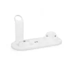 Vezeték nélküli töltőállomás - Mobiltelefonokhoz, órákhoz, fülhallgatókhoz - fehér