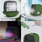 Hordozható mini léghűtő ventilátor - USB - zöld