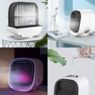 Hordozható mini léghűtő ventilátor - USB - fehér
