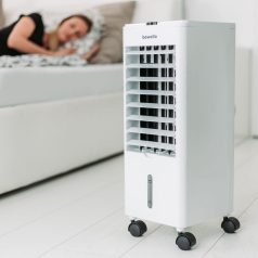   BEWELLO mobil klíma Mobil léghűtő ventilátor és párásító - 220-240V, 3.8 L jégakkus hidegvizes léghűtő