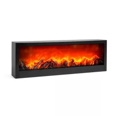   Kandalló LED-es lánghatással - elemes / USB-s - 60 x 10 x 20 cm