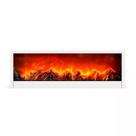 Bewello bw2015wh Kandalló LED-es lánghatással - fehér - elemes / USB-s - 60 x 10 x 20 cm elektromos látványkandalló bw 2015wh