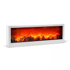 Kandalló LED-es lánghatással - fehér - elemes / USB-s - 60 x 10 x 20 cm
