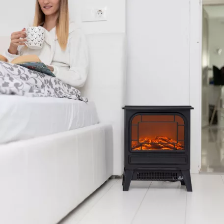 Elektromos kandalló - hősugárzó + LED - 35 x 20 x 42,5 cm