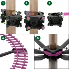 BEWELLO karácsonyi kisvasút, Karácsonyfa kisvasút - zenél, világít - elemes BW2042