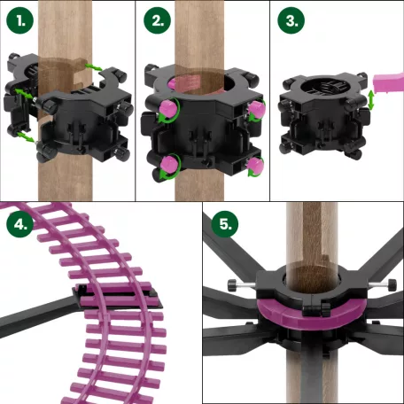 BEWELLO karácsonyi kisvasút, Karácsonyfa kisvasút - zenél, világít - elemes BW2042