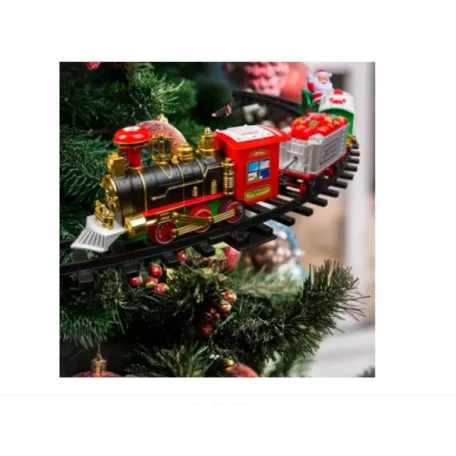 BEWELLO Karácsonyfa kisvasút - zenél, világít - elemes BW2042