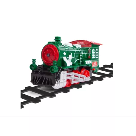 BEWELLO Karácsonyfa kisvasút - zenél, világít - elemes BW2042