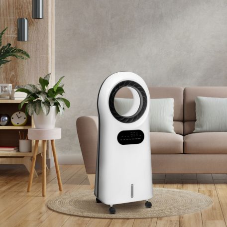 BEWELLO Bewello modern lline léghűtő és párásító ventilátor nagy teljesítményű 90w nagy hatásfok színterápiás hangulatfény RGB LED világítás BW2050