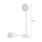 Összecsukható ventilátor - akkumulátoros, teleszkópos - 4800 mAh