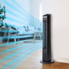   Bewello oszlopventilátor 77cm Időzíthető álló ventilátor 45w bw2053bk toronyventilátor fekete