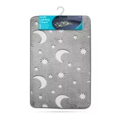   Világító szőnyeg - szürke, foszforeszkáló - 60 x 40 cm