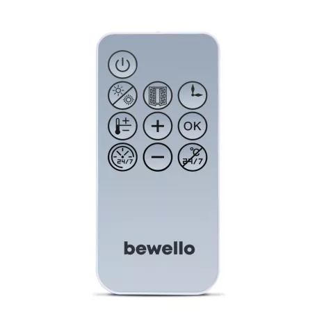 Bewello fürdőszobai fűtőtest, Fali hősugárzó törölközőtartóval - 800/2000W - 240V - fehér fürdőszobai hősugárzó