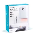 Bewello fürdőszobai fűtőtest, Fali hősugárzó törölközőtartóval - 800/2000W - 240V - fehér fürdőszobai hősugárzó