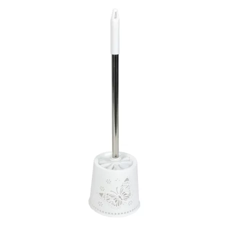 WC kefe + tartó - pillangós - 49 x 13 x 13 cm - fehér