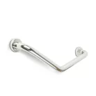 Fürdőszobai kapaszkodó - 45°-ban hajlított - rozsdamentes acél - krómozott - 25 + 25 cm