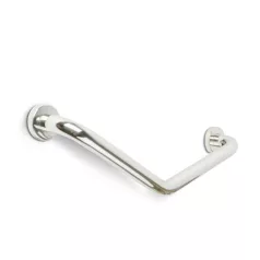   Fürdőszobai kapaszkodó - 45°-ban hajlított - rozsdamentes acél - krómozott - 25 + 25 cm