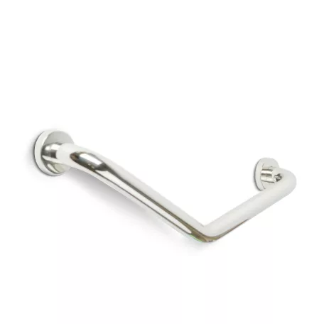 Fürdőszobai kapaszkodó - 45°-ban hajlított - rozsdamentes acél - krómozott - 25 + 25 cm