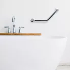 Fürdőszobai kapaszkodó - 45°-ban hajlított - rozsdamentes acél - krómozott - 25 + 25 cm