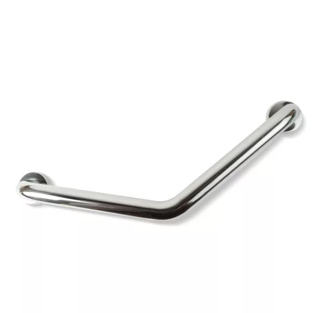 Fürdőszobai kapaszkodó - 45°-ban hajlított - rozsdamentes acél - krómozott - 25 + 25 cm