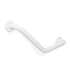   Fürdőszobai kapaszkodó - 45°-ban hajlított - rozsdamentes acél - fehér - 25 + 25 cm