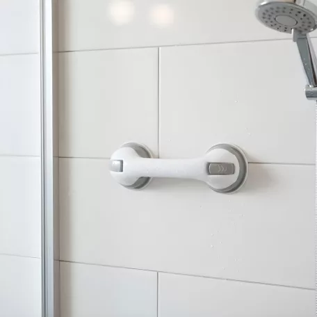 Fürdőszobai kapaszkodó - tapadókorongos - műanyag - fehér - 30 cm