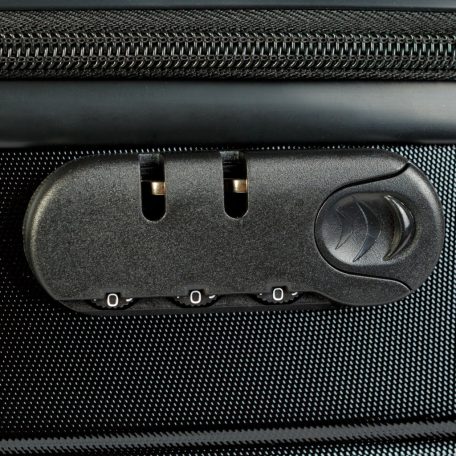 3 részes merevfalú bőrönd szett - fekete - 2x nagy, 1x kicsi (76+72+55cm) ABS++