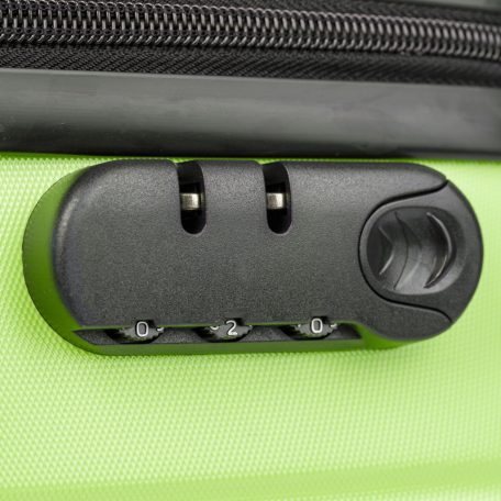 3 részes merevfalú bőrönd szett - zöld - 2x nagy, 1x kicsi (76+72+55cm) ABS++