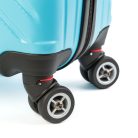 3 részes merevfalú bőrönd szett - kék - 2x nagy, 1x kicsi (76+72+55cm) ABS++