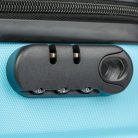 3 részes merevfalú bőrönd szett - kék - 2x nagy, 1x kicsi (76+72+55cm) ABS++