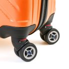 3 részes merevfalú bőrönd szett - narancssárga - 2x nagy, 1x kicsi (76+72+55cm) ABS++