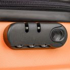 3 részes merevfalú bőrönd szett - narancssárga - 2x nagy, 1x kicsi (76+72+55cm) ABS++