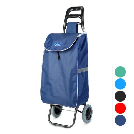 Kerekes húzható bevásárlótáska - 5 szín - 100 x 36 x 25 cm - poliészter - max 30 kg