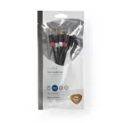 Sztereó audiokábel | 2x RCA Dugasz | 2x RCA Dugasz | Aranyozott | 1.00 m | Kerek | Antracit | Műanyag Zacskó