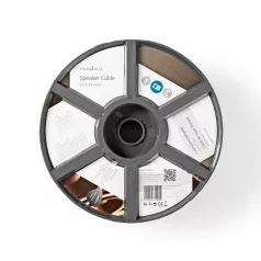   Hangszóró kábel | 2x 0.75 mm² | Réz | 100.0 m | Kerek | PVC | Fehér | Tekercsben