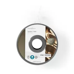   Hangszóró kábel | 2x 0.75 mm² | Réz | 15.0 m | Kerek | PVC | Fehér | Tekercsben