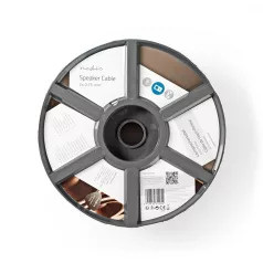   Hangszóró kábel | 2x 0.75 mm² | Réz | 50.0 m | Kerek | PVC | Fehér | Tekercsben