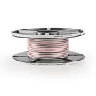 Hangszóró kábel | 2x 0.75 mm² | Réz | 50.0 m | Kerek | PVC | Fehér | Tekercsben