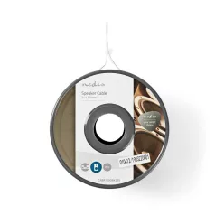   Hangszóró kábel | 2x 1.50 mm² | Réz | 25.0 m | Kerek | PVC | Fekete / Piros | Tekercsben