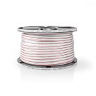 Hangszóró kábel | 2x 2.50 mm² | Réz | 100.0 m | Kerek | PVC | Fehér | Tekercsben