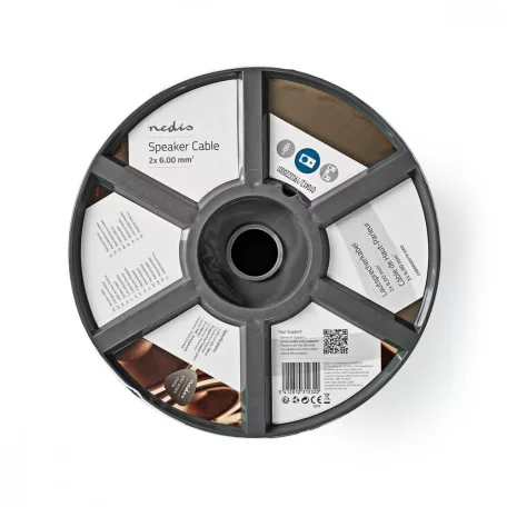 Hangszóró kábel | 2 x 6.00 mm² | Réz | 100.0 m | Kerek | PVC | Átlátszó | Tekercsben