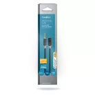 Sztereó audiokábel | 3.5 mm Dugasz | 3.5 mm Aljzat | Aranyozott | 1.00 m | Kerek | Antracit | Doboz