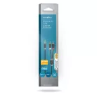 Sztereó audiokábel | 3.5 mm Dugasz | 2x RCA Dugasz | Aranyozott | 0.50 m | Kerek | Antracit | Doboz