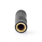 Sztereó audio adapter | 3.5 mm Dugasz | 6.35 mm Aljzat | Aranyozott | Egyenes | ABS | Antracit | 1 db | Ablakos Doboz