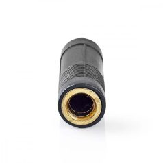   Sztereó audio adapter | 3.5 mm Dugasz | 6.35 mm Aljzat | Aranyozott | Egyenes | ABS | Antracit | 1 db | Ablakos Doboz