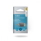 Sztereó audio adapter | 3.5 mm Dugasz | 2x RCA Aljzat | Aranyozott | Egyenes | ABS | Antracit | 1 db | Doboz