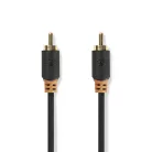 Digitális Audio Kábel | RCA Dugasz | RCA Dugasz | Aranyozott | 2.00 m | Kerek | PVC | Antracit | Doboz
