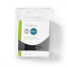 Sztereó audio adapter | 3.5 mm Dugasz | 2.5 mm Aljzat | Nikkelezett | Egyenes | Fém | Fekete | 1 db | Buborékfólia